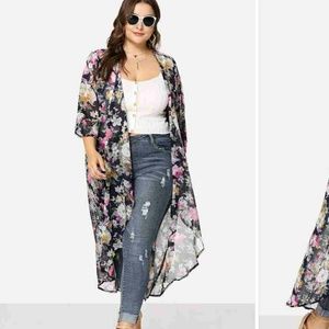NWOT Shein 2X floral print kimono